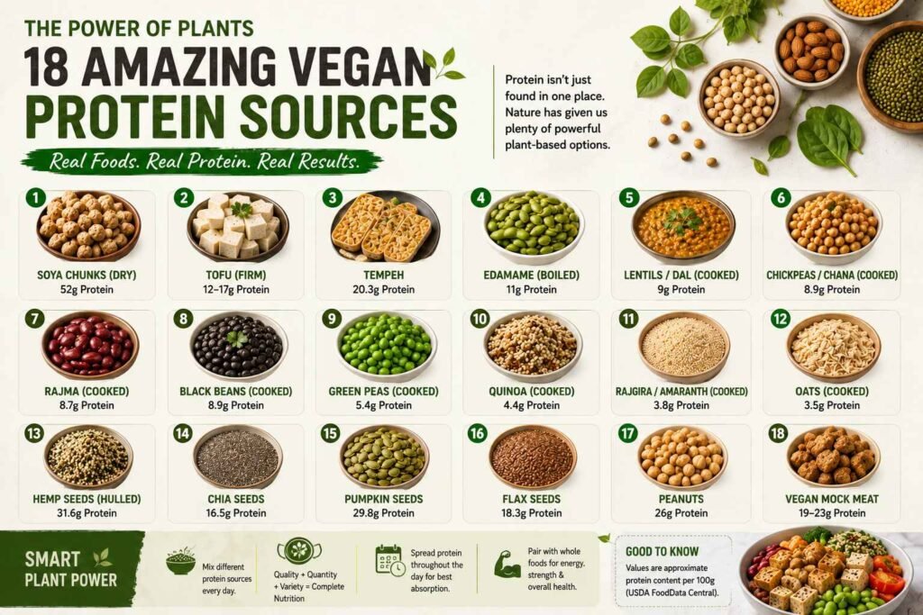 18 Best Whole-Food Vegan Protein Foods