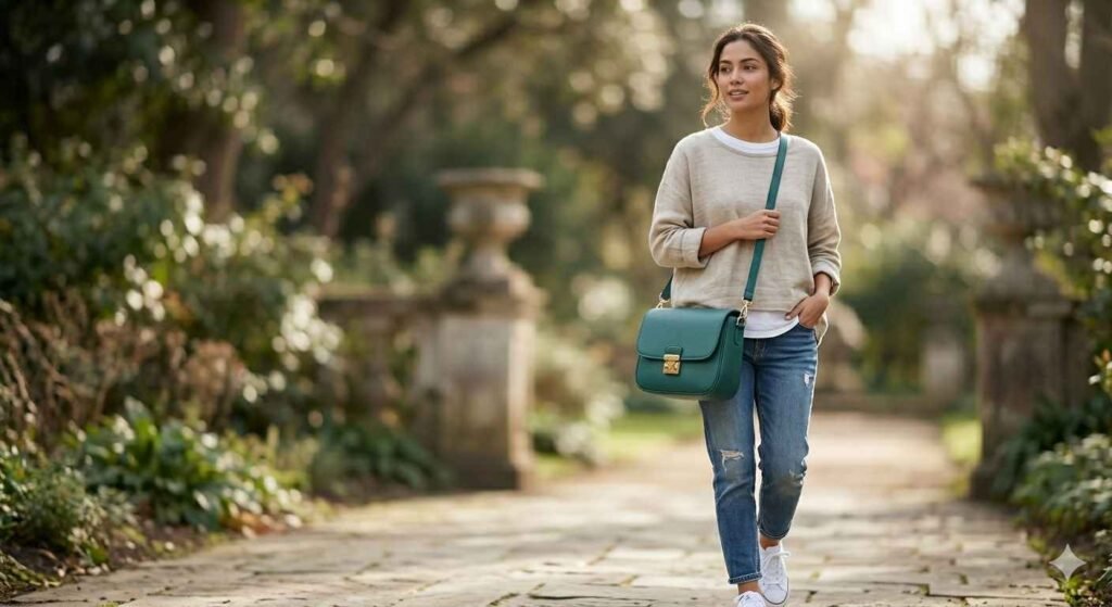 Vegan crossbody bag for daily use