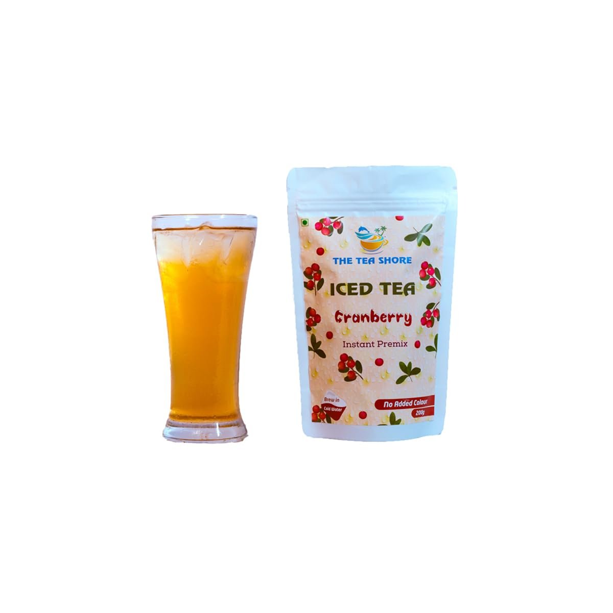 51oykfYJHL._SL1200_-2.jpg The Tea Shore Cranberry Iced Tea - 200g | Instant Premix | Perfect Refreshing Summer Drink | No Artificial Color | Healthy Cold Brew - Image 1