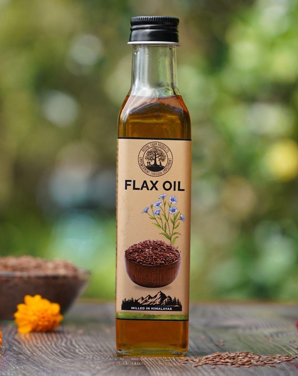 6233306128998057041.jpg Himalayan Flaxseed Oil 500ml | Cold Milled Omega 3 Rich Alsi Oil - Image 1