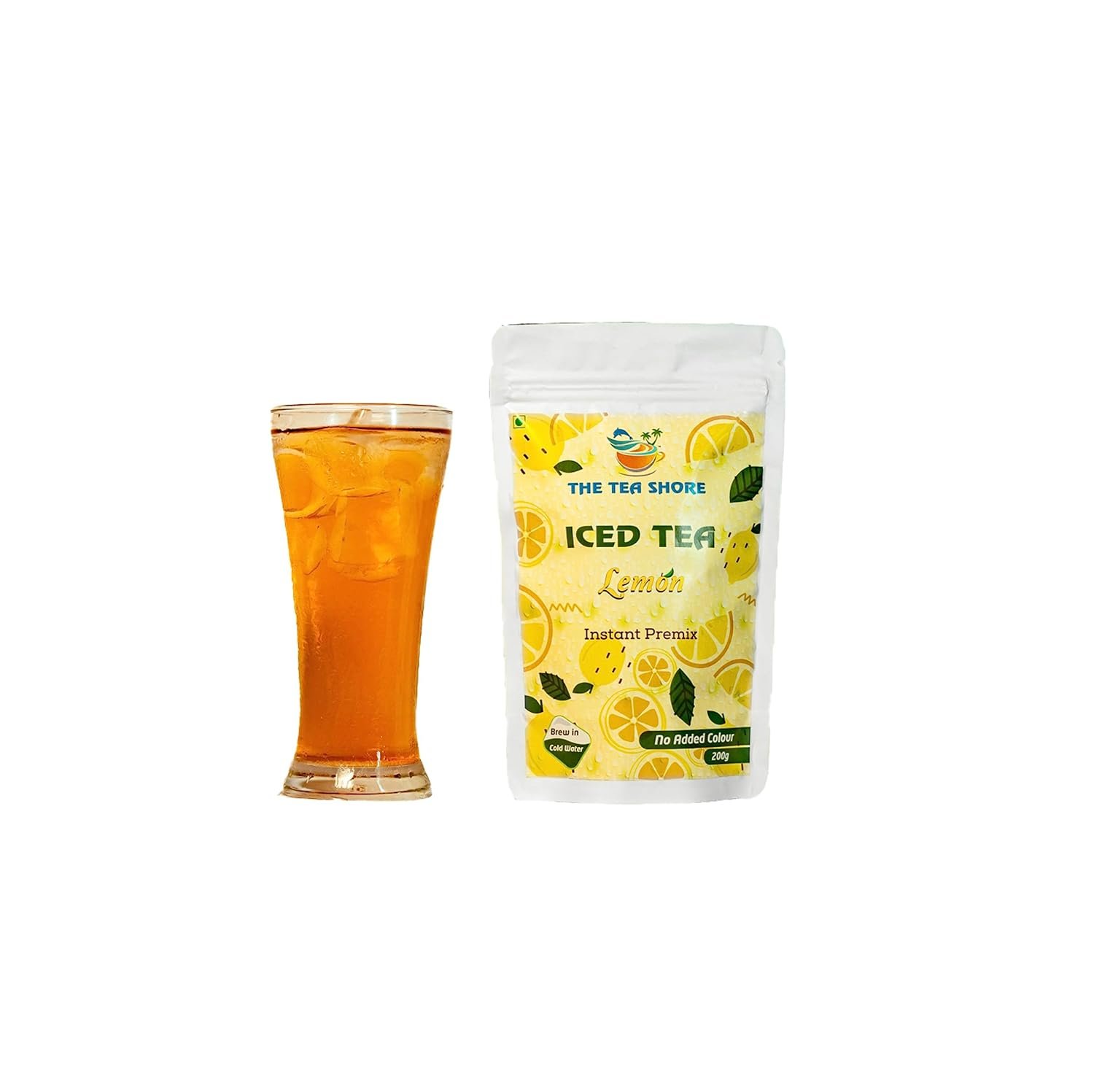 71-J9XsxWYL._SL1500_.jpg The Tea Shore Lemon Iced Tea - 200g | Instant Premix | Perfect Refreshing Summer Drink | No Artificial Color | Healthy Cold Brew - Image 1