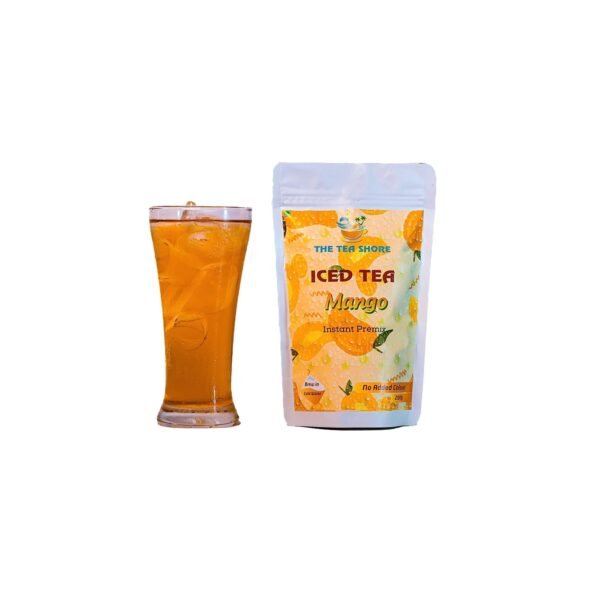 The Tea Shore Mango Iced Tea - 200g | Instant Premix | Perfect Refreshing Summer Drink | No Artificial Color | Healthy Cold Brew
