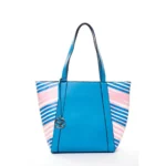 Sugarush Abbey Women’s Vegan Leather Tote Bag — Light Blue
