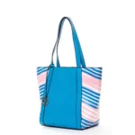 Sugarush Abbey Women’s Vegan Leather Tote Bag — Light Blue - Image 2