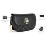 Sugarush Maci Women’s Vegan Leather Quilted Sling Bag - Image 3