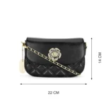 Sugarush Maci Women’s Vegan Leather Quilted Sling Bag - Image 6
