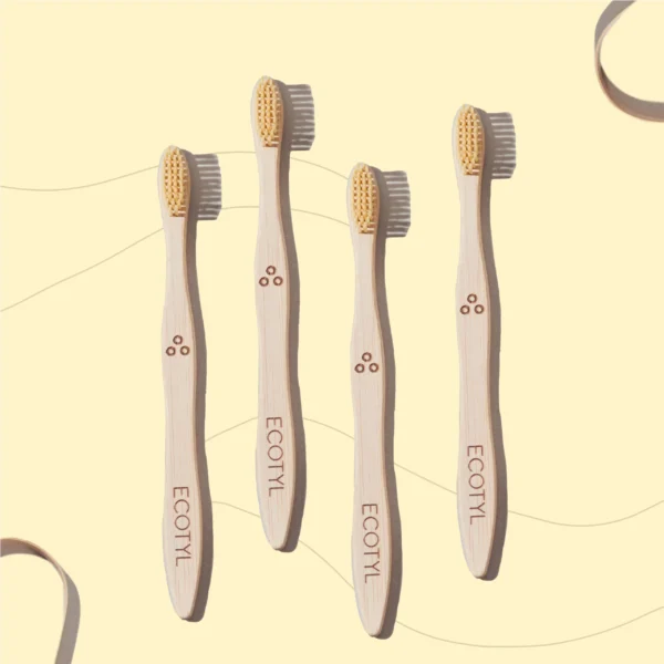 Ultra-Soft Bamboo Toothbrush – Set of 4 Eco-Friendly Toothbrushes
