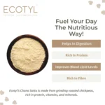 Ecotyl Organic Chana Sattu – 400 g | Protein‑Rich Roasted Gram Flour & Superfood Powder - Image 2