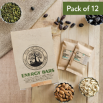 Organic Cacao Chocolate Energy Bar Pack of 12 | Date Sweetened Vegan Granola Bars