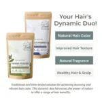 Natural Henna & Indigo Hair Colour Combo – Herbal Dye for Brown to Black Shades (100 g + 100 g) - Image 2