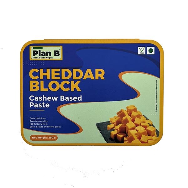 IMG_4070-1.jpg Plant Based Cheddar Cheese, 250g Block (Shred It! Slice It! Love It!) HSN - 04069000 - Image 1