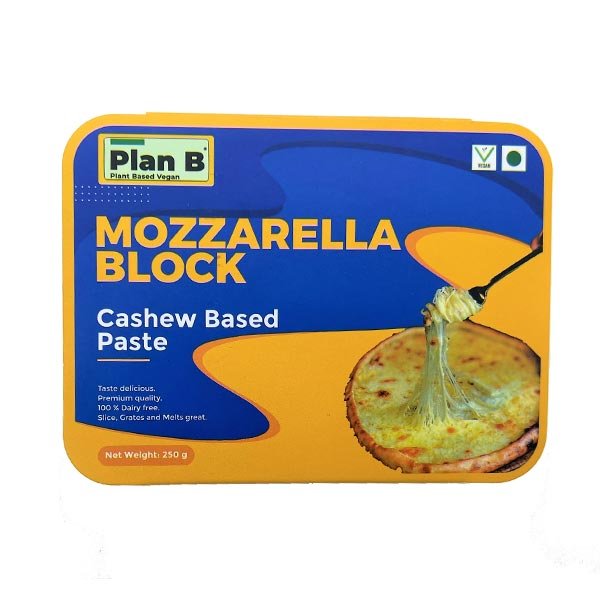 MOZZARELLA-BLOCK.jpg Plant Based Mozzarella Cheese, 250g Block (Shred It! Slice It! Love It!) HSN - 04069000 - Image 1