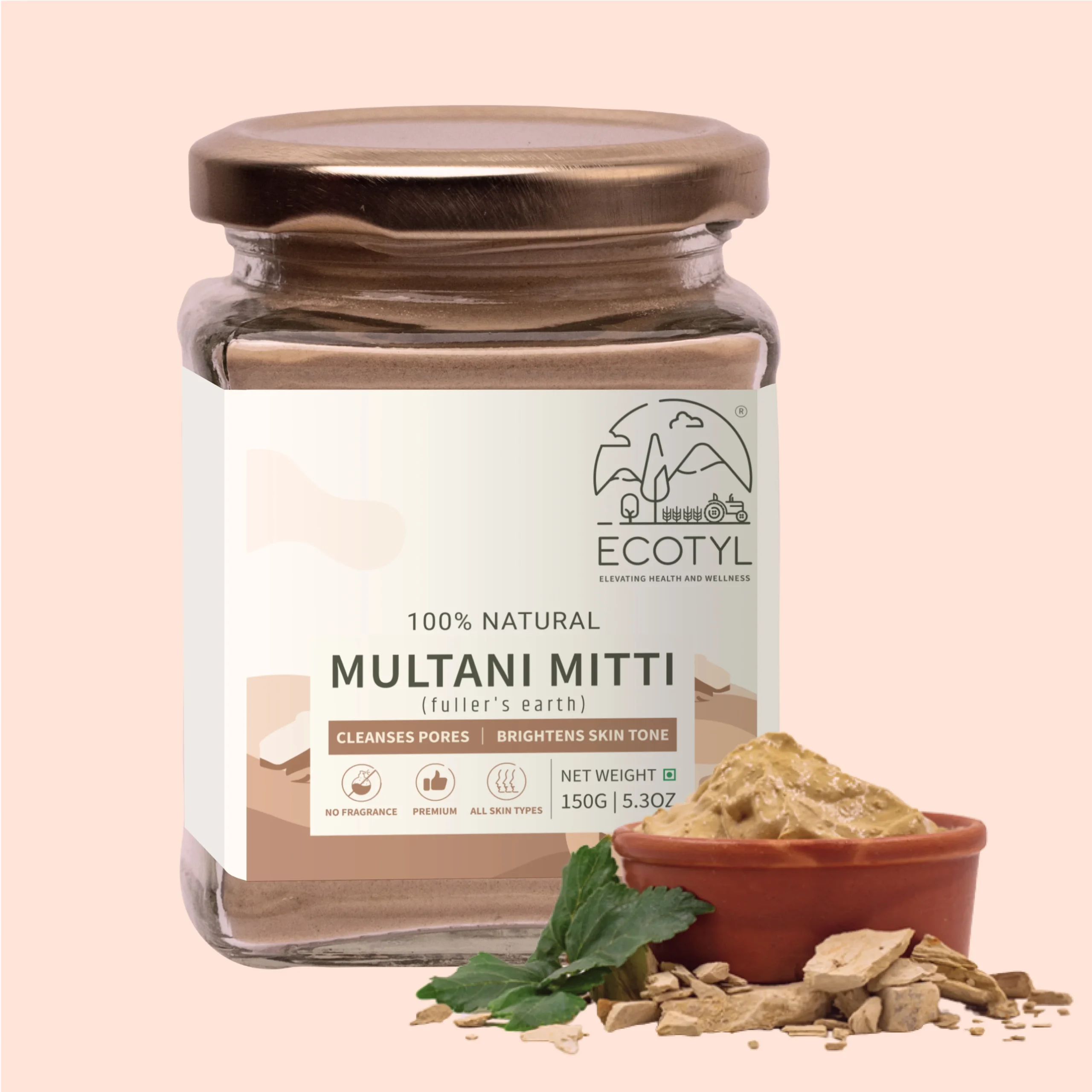 MULTANIMITTI1-scaled-1.webp Natural Multani Mitti Powder – Deep Cleansing Clay for Skin & Scalp (150 g) - Image 1
