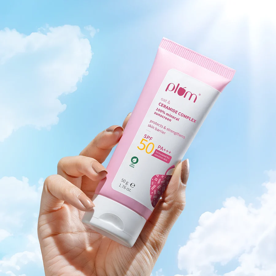 OatMineralSPF1stTile.webp Plum Oat & Ceramide Complex 100% Mineral Sunscreen - Image 1