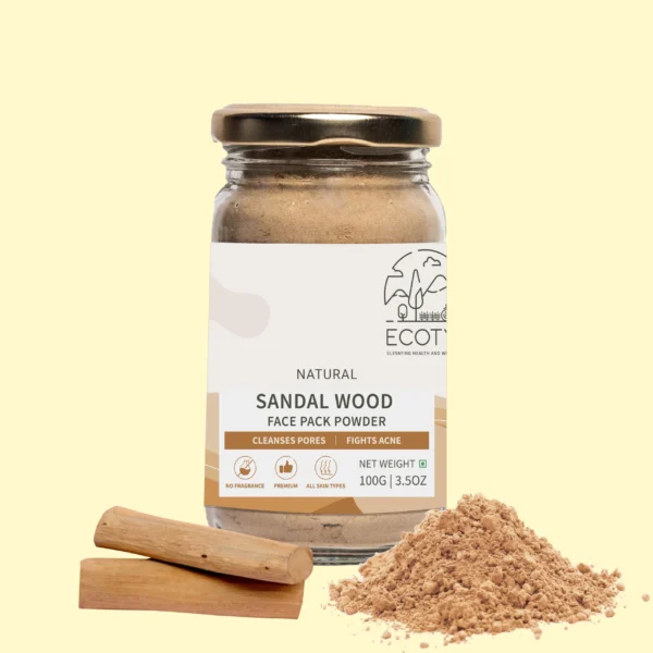 Natural Sandalwood Powder – Pure Skin Brightening & Pore Cleansing Clay (100 g)