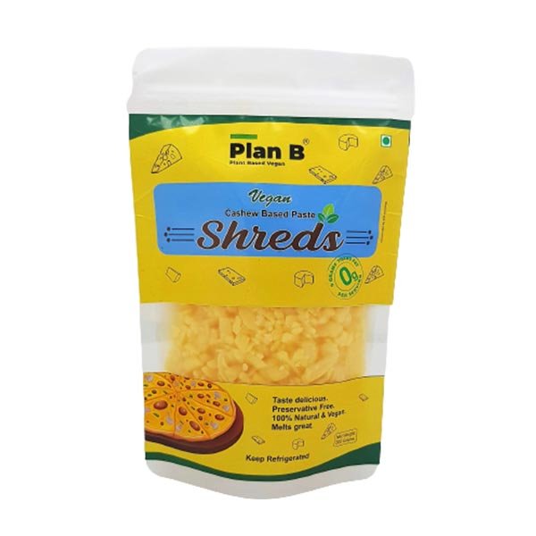 SHREDS.jpg Plant Based Cheese Shreds, 200g (Cashew Based Cheese For A Healthier You) HSN - 04069000 - Image 1