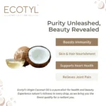 Ecotyl Organic Cold‑Pressed Virgin Coconut Oil – Pure & Natural 500 ml - Image 2