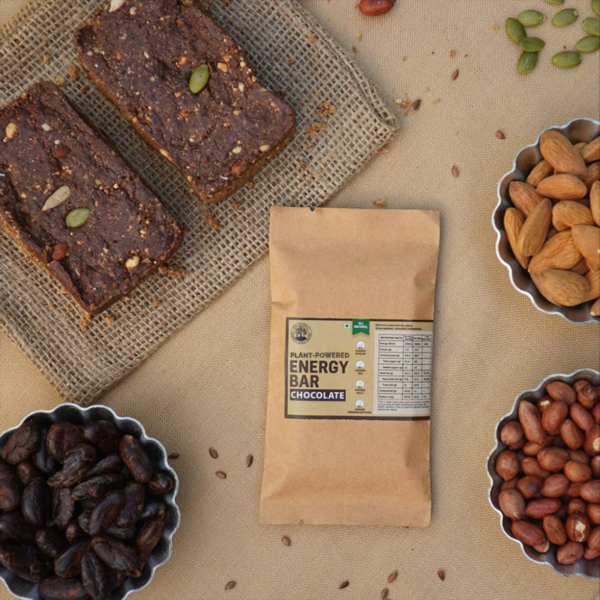 Plant Powered Chocolate Energy Granola Bar | Vegan Date Sweetened Snack