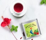 The Tea Shore Hibiscus Mint Green Tea | 20 Pyramid Tea Bags | Whole Green Tea | No Dust | No Artificial flavour or Colour | Pack of 20 - Image 5