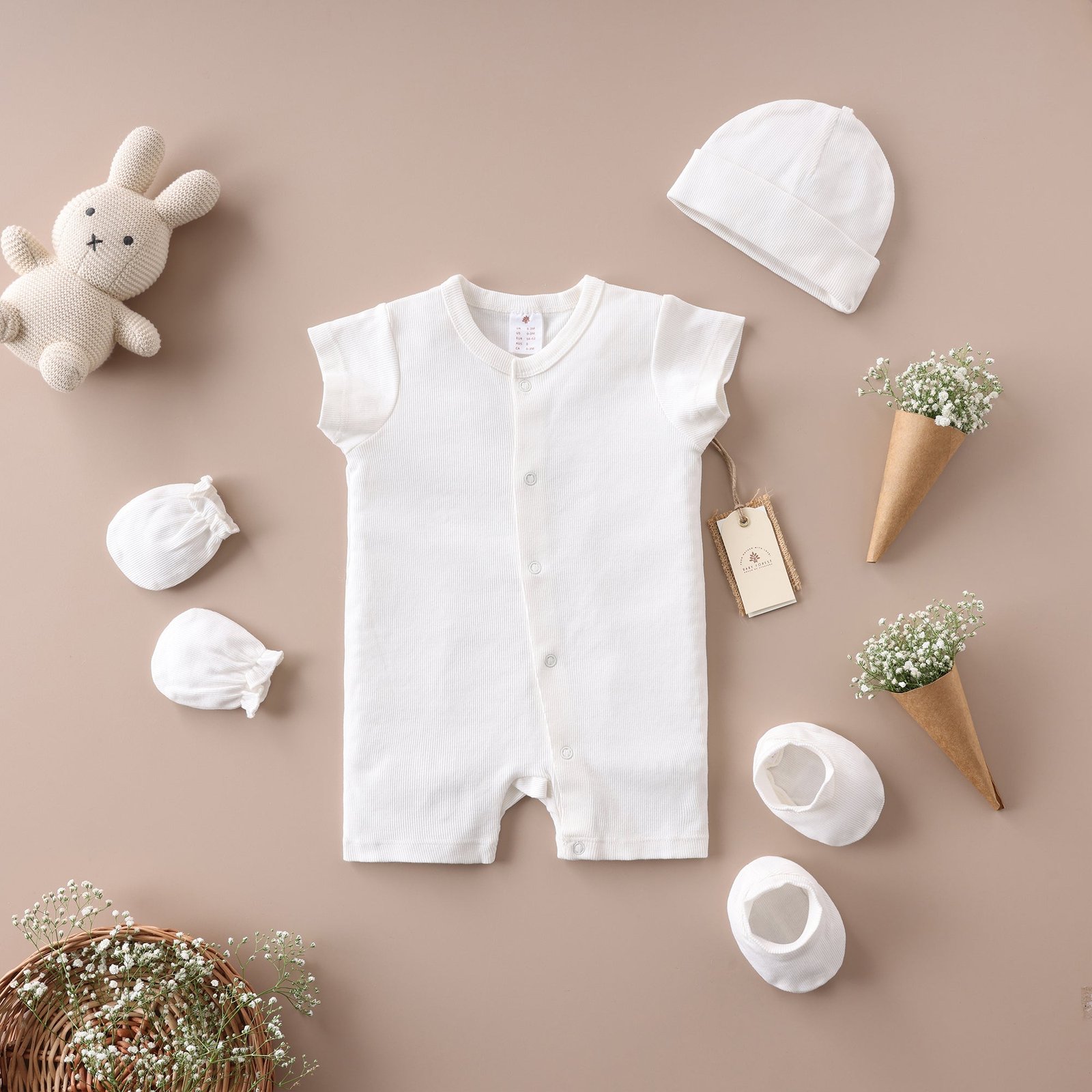 1_4380c234-2b1a-4d90-8de3-55061a1b6d50.jpg Poshaak Short Sleeves Baby Bodysuit Set - Image 1