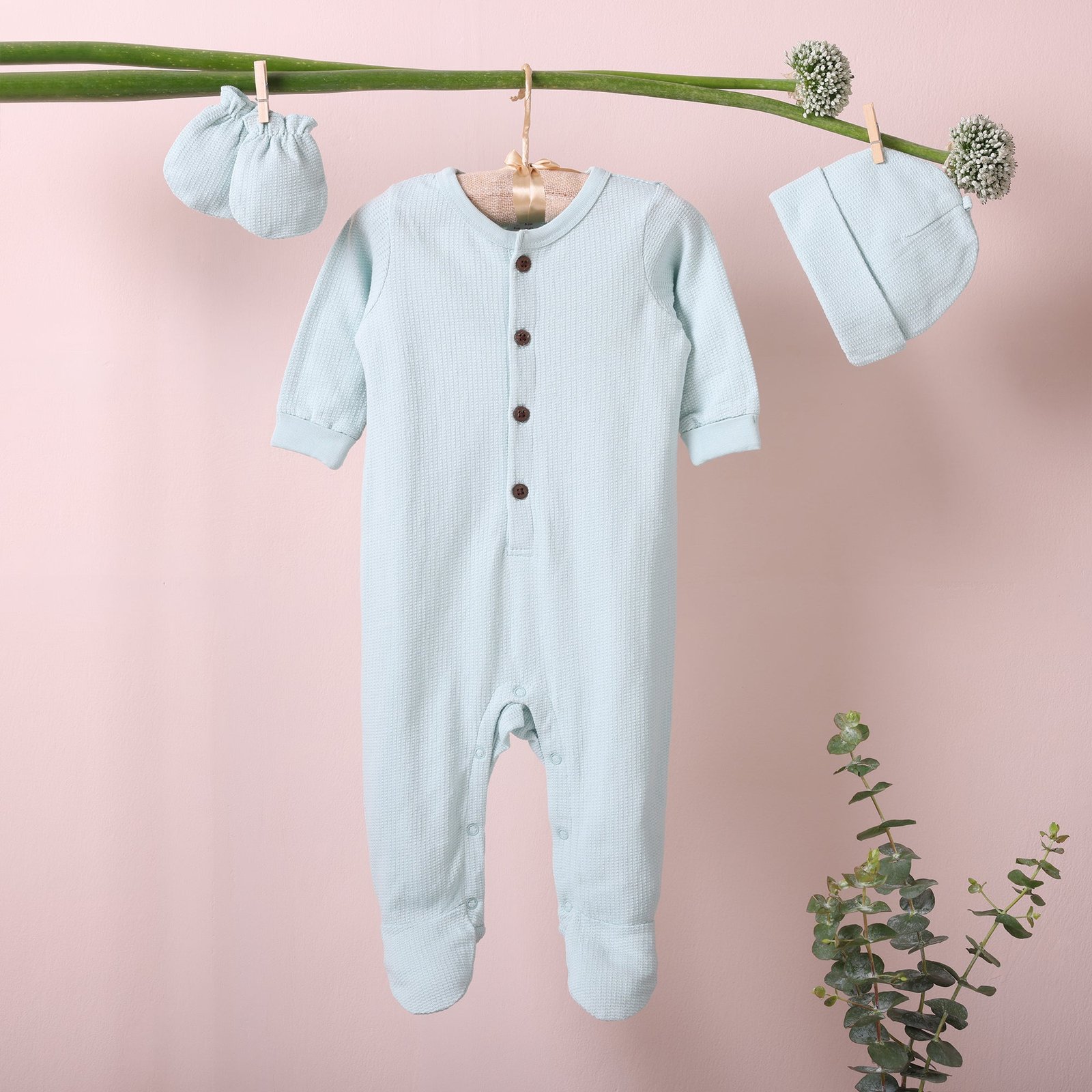 1_a213a9f9-8365-41cc-b135-f867616b7385.jpg Poshaak Baby Overall Romper Set - Moonlight Jade - Image 1