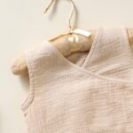 Poshaak Overlap Knotted Bodysuit - Beige - Image 2