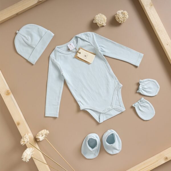 Baby Forest Poshaak Baby Bodysuit Set – Morning Mist Organic Cotton