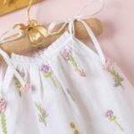 Poshaak Hand Embroidered Gather Top with Underpants - Off-White - Image 4