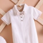 Poshaak Baby Overall Romper Set - Pearl White - Image 2