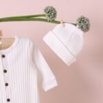 Poshaak Baby Overall Romper Set - Pearl White - Image 4