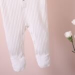 Poshaak Baby Overall Romper Set - Pearl White - Image 5