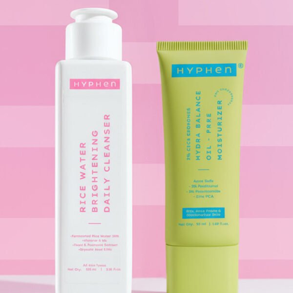 Hydration Duo: 2% Cica Exosomes Hydra Balance Oil - Free Moisturizer & Rice Water Brightening Cleanser