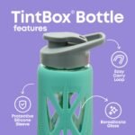 Borosilicate glass water bottle with cover (Silicone Sleeve) 750ml for Fridge, Office, Gym & Home - Image 4