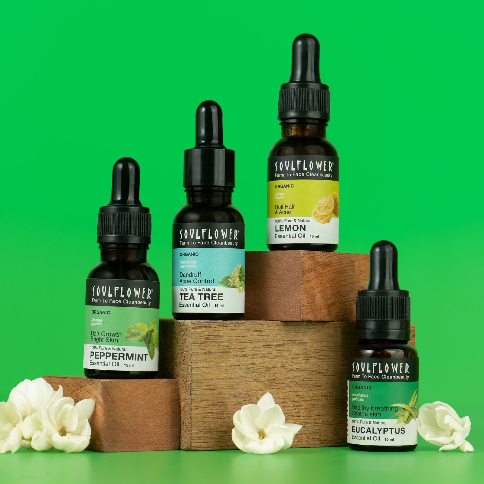EO-Oils.jpg Lemon, Eucalyptus, Tea Tree & Peppermint Oils Set - Image 1