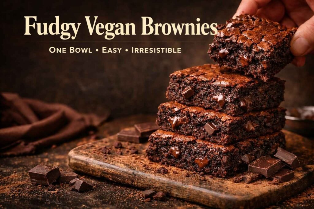Fudgy vegan brownies