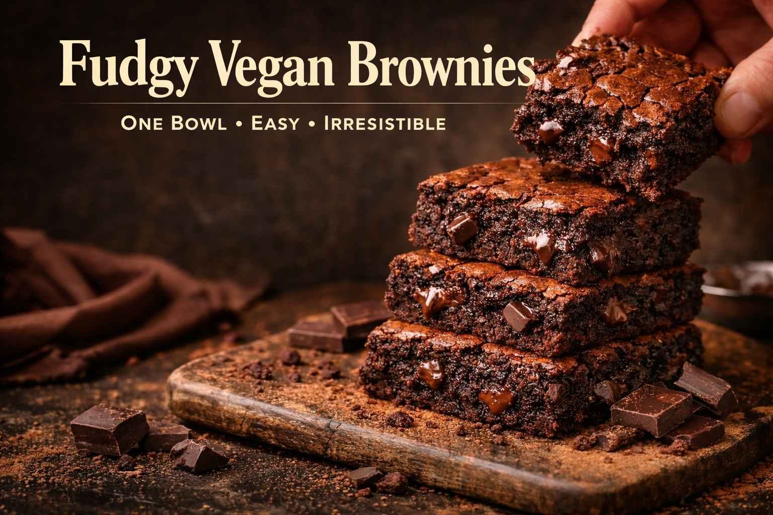 Fudgy vegan brownies