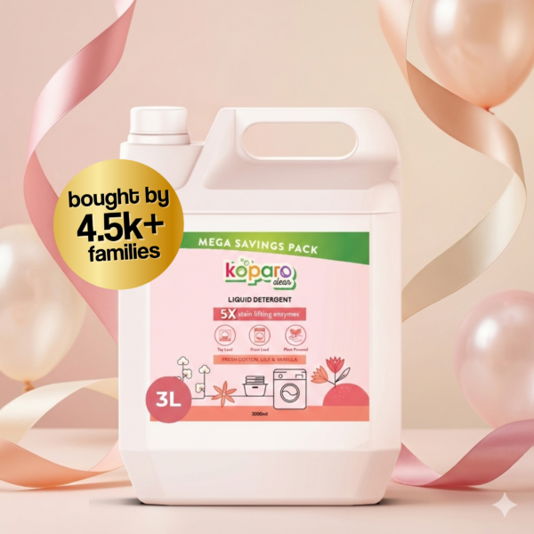 Koparo Natural Liquid Detergent – Fresh Cotton | Plant-Based Top Load Laundry Cleaner