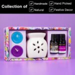 Soulflower Lavender & Walk In The Wood Ceramic Diffuser Set - Image 4