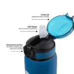 1 Litre , Motivational Glass Sipper Bottle Duo - Image 3