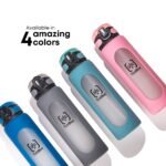 1 Litre , Motivational Glass Sipper Bottle Duo - Image 5