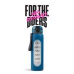 1 Litre , Motivational Glass Sipper Bottle Duo - Image 6