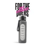 Motivational Borosilicate Glass Water Bottle 1 litre, Glass Sipper Bottle with Straw for Fridge, Office, Gym & Travel - Image 7