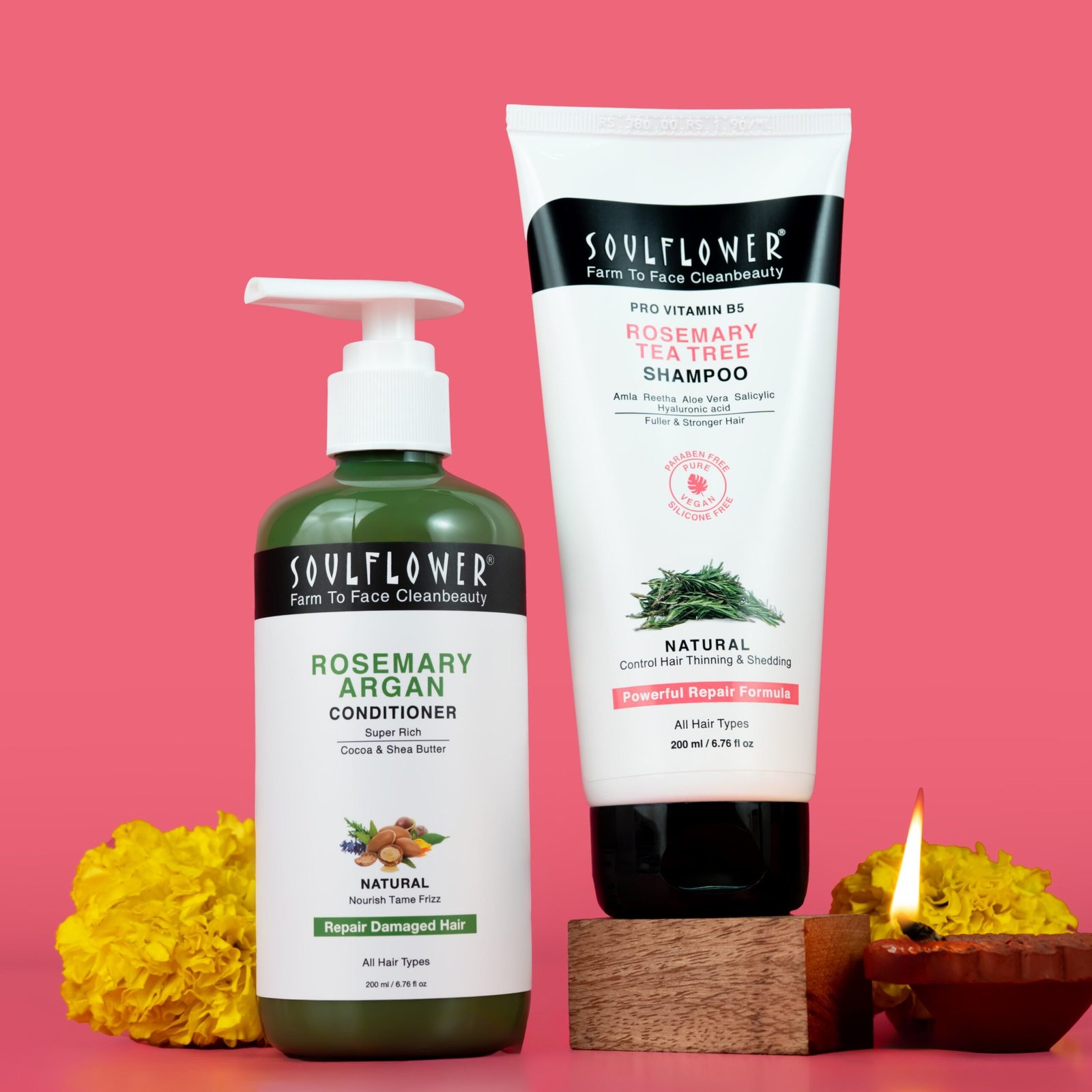 Rosemary_Argen_Conditioner_Rosemary_Shampoo.jpg Rosemary Argan Conditioner & Tea Tree Shampoo to Improve Hair Texture - Image 1