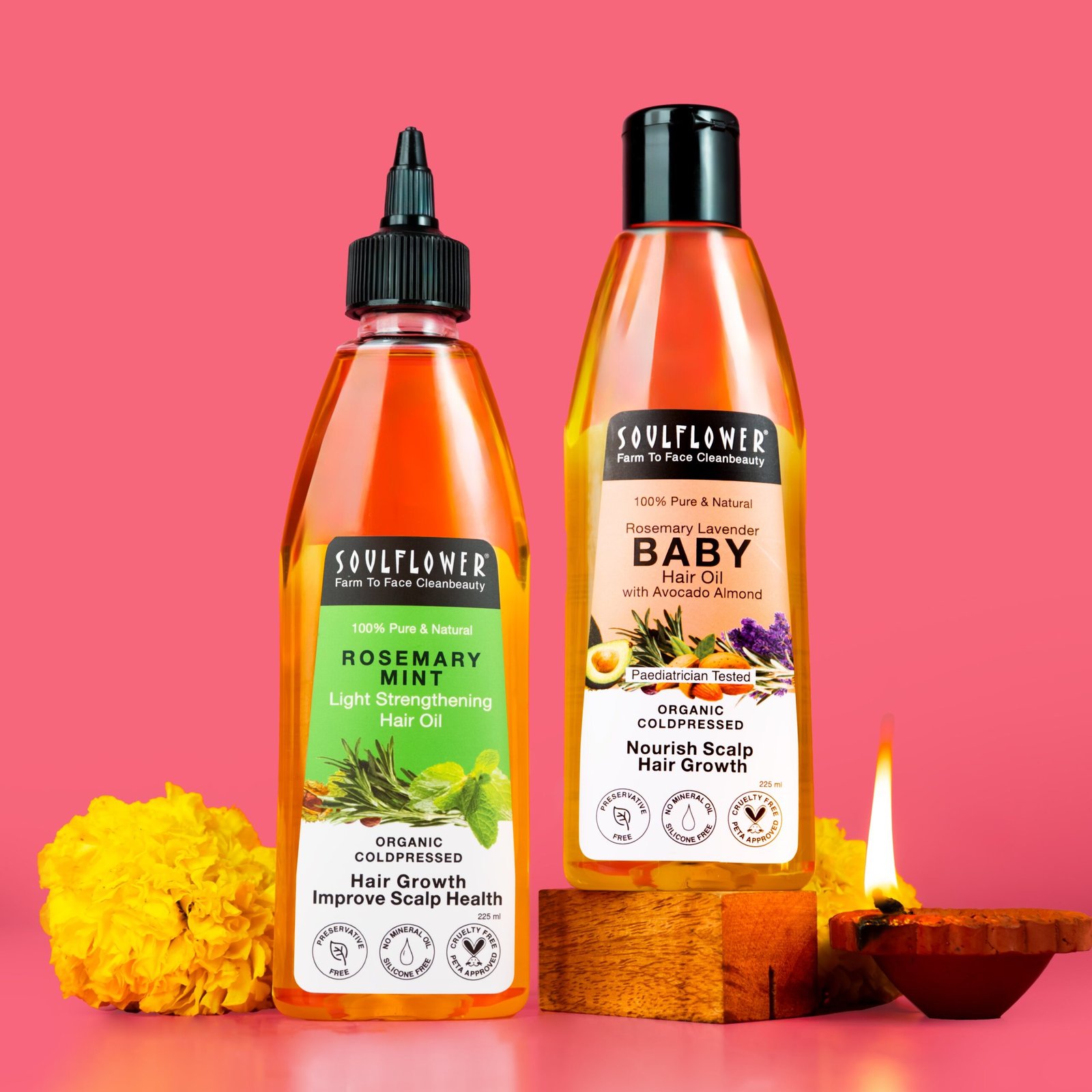 Rosemary_Mint_Oil_Baby_Oil.jpg Rosemary Hair Oil & Baby Oil Combo for Gentle Baby Hair - Image 1