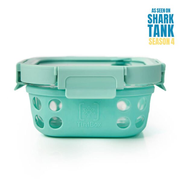 GlassUp 500 ml Borosilicate Glass Lunch Box with Glass Lid & Silicone Sleeve
