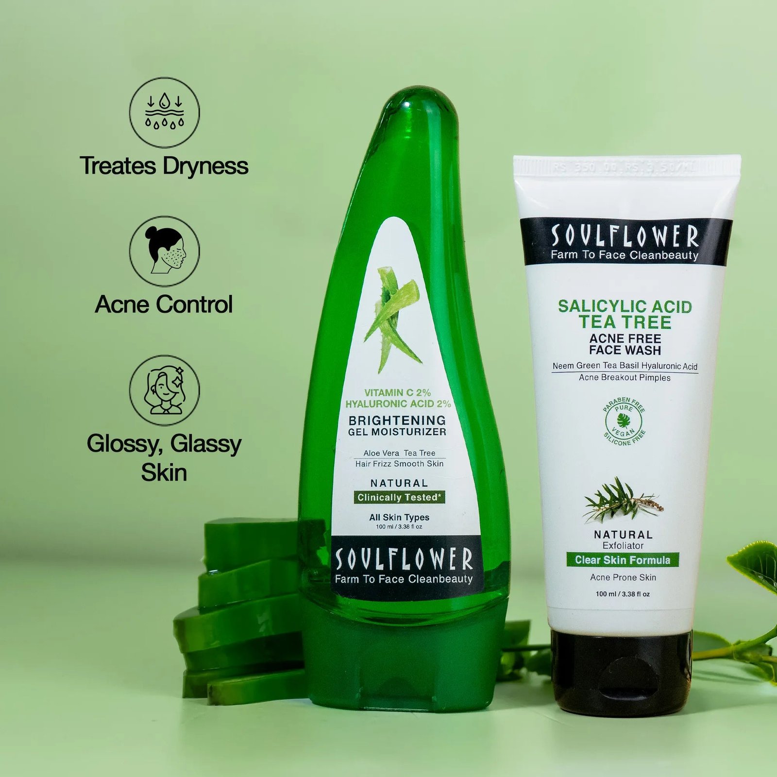 Soulflower_Aloe_Vera_Gel_Tea_Tree_Face_Wash.jpg Soulflower Aloe Vera Gel & Tea Tree Face Wash - Image 1