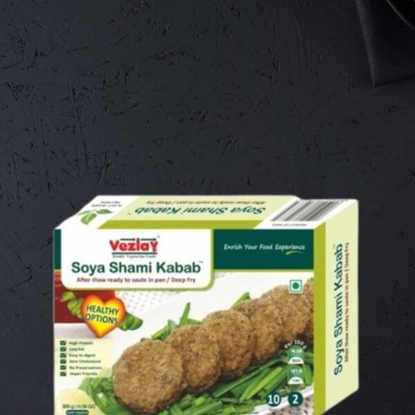 Vezlay Soya Shami Kabab – Vegan High Protein Ready-to-Cook Kabab (Plant-Based Meat Alternative)