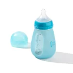 Glass Baby Feeding Bottle 250ml with Temperature Sensor & Color-Changing Silicone Sleeve - Image 5