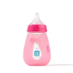 Glass Baby Feeding Bottle 250ml with Temperature Sensor & Color-Changing Silicone Sleeve - Image 3