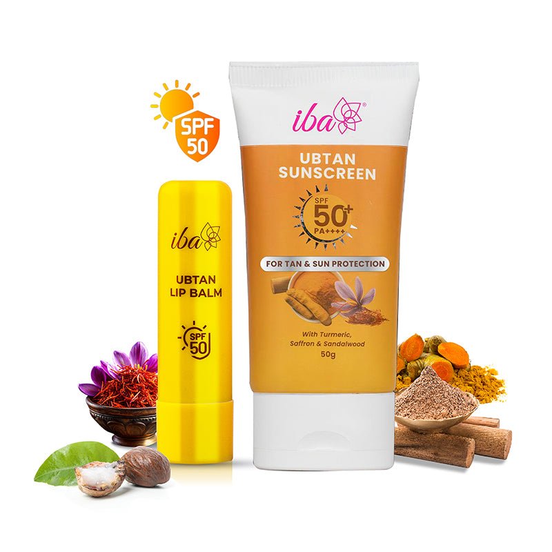 01_f8021c65-d2b4-4f89-a07c-929b3482f857.jpg Iba Ubtan Lip Balm + Ubtan Sunscreen Combo - Image 1